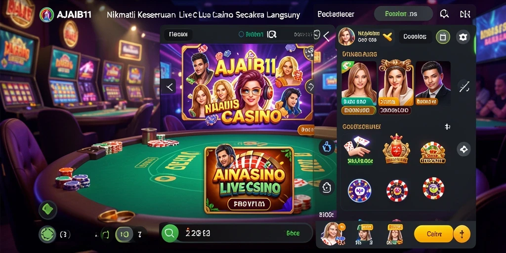 Tampilan gameplay AJAIB11 yang realistis dan interaktif dalam Live Casino.