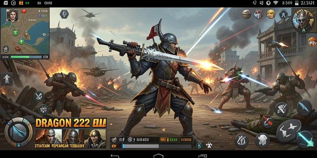 Tampilan seru saat bertempur dalam <strong>DRAGON222</strong> sebagai permainan SLG.