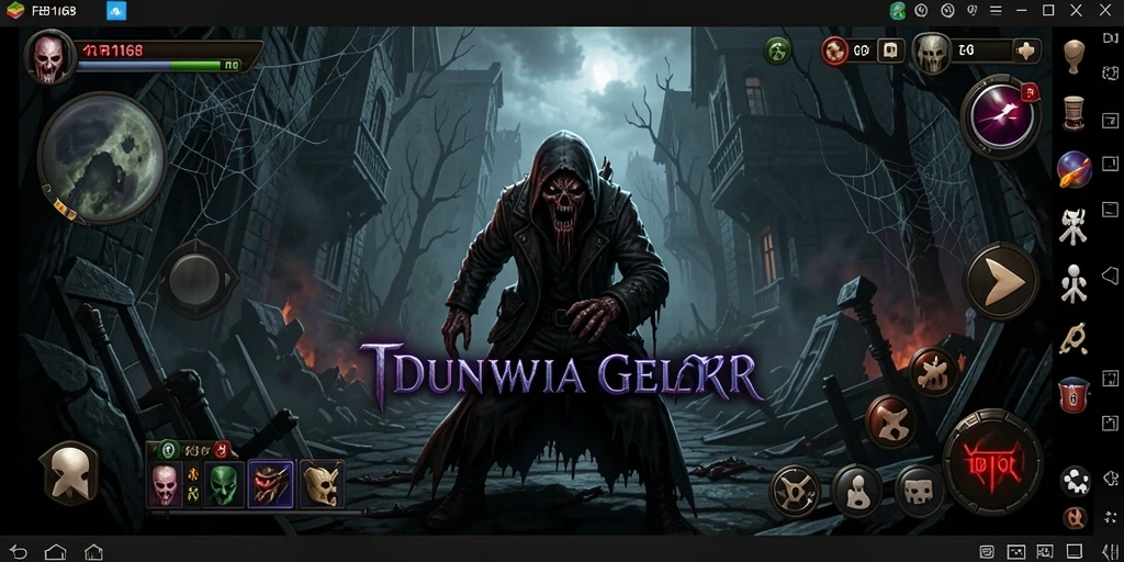 Tangkapan layar gameplay FB168 menampilkan suasana menyeramkan dan efek visual yang mendebarkan.