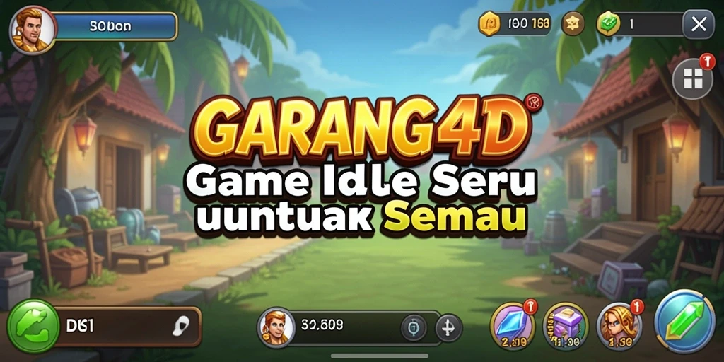 Screenshot gameplay menunjukkan karakter dan sumber daya di GARANG4D.