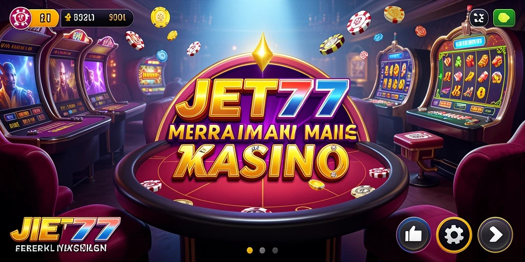 Tampilan menakjubkan dari gameplay JET77 dengan nuansa kasino yang nyata.