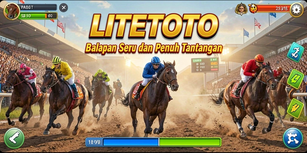 Gameplay seru LITETOTO dengan balapan yang menegangkan.