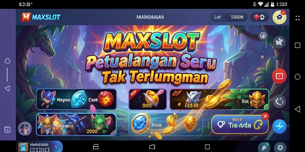 Screenshot gameplay <strong>MAXSLOT</strong> yang menampilkan aksi petualangan mendebarkan.