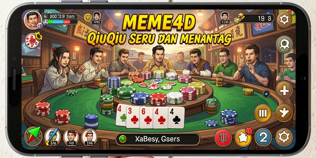 Tampilan gameplay QiuQiu yang menarik dan interaktif.
