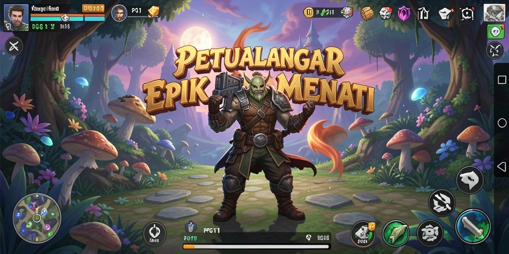 Tangkapan layar PG11 menunjukkan pemain menjelajahi hutan misterius yang menantang.