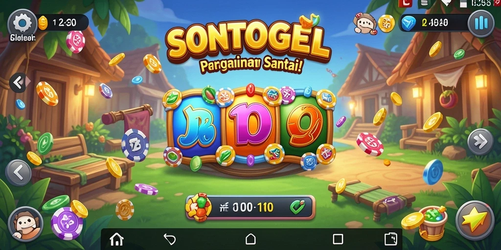 Tampilan gameplay SONTOGEL yang menarik dan cerah.