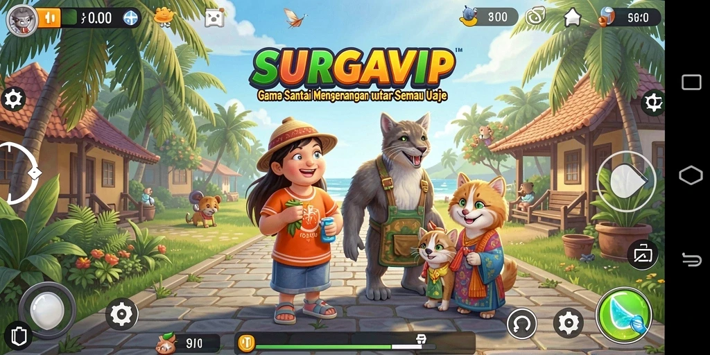 Tampilan gameplay SURGAVIP yang seru dan penuh warna.