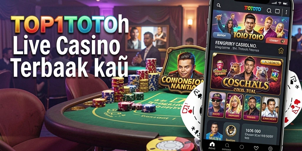 Screenshot gameplay TOP1TOTO menampilkan dealer langsung dalam aksi.