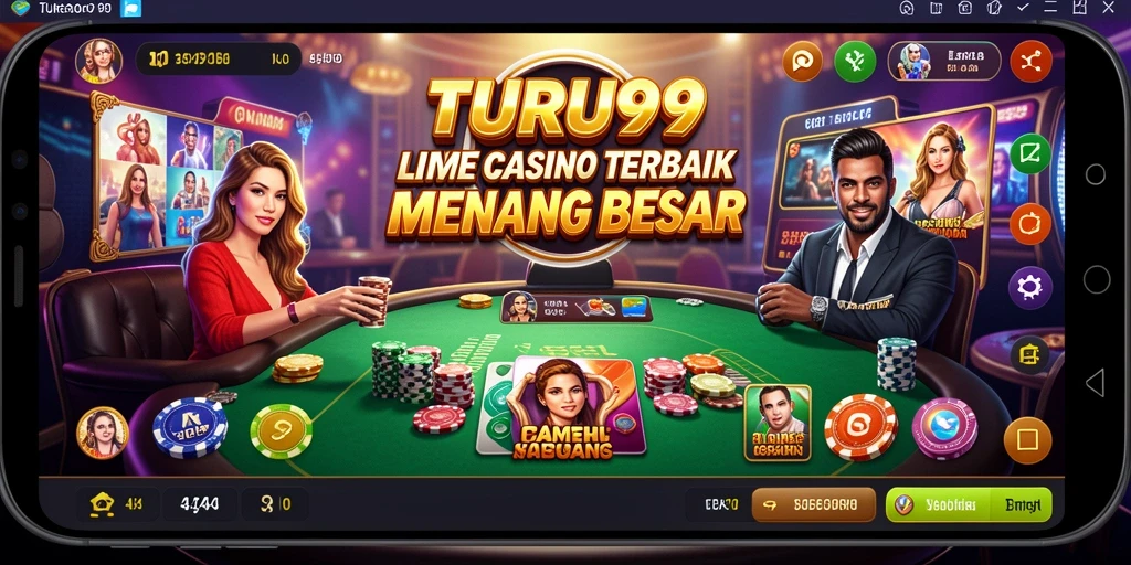 Screenshot gameplay TURU99 yang menunjukkan keseruan permainan Live Casino.
