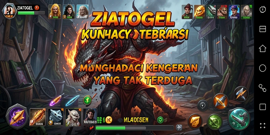 Gambaran gameplay menegangkan di dunia horor yang suram.